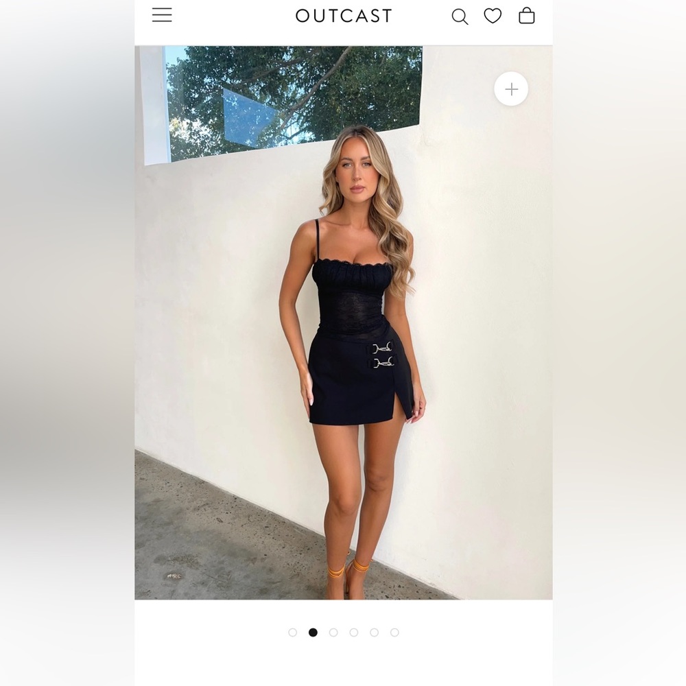Outcast LAYLA MINI DRESS BLACK . Size Small. Never worn. Stretchy